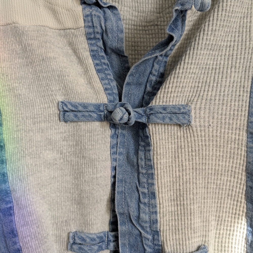 Patchwork Button-Up Vintage Jacket - image 3